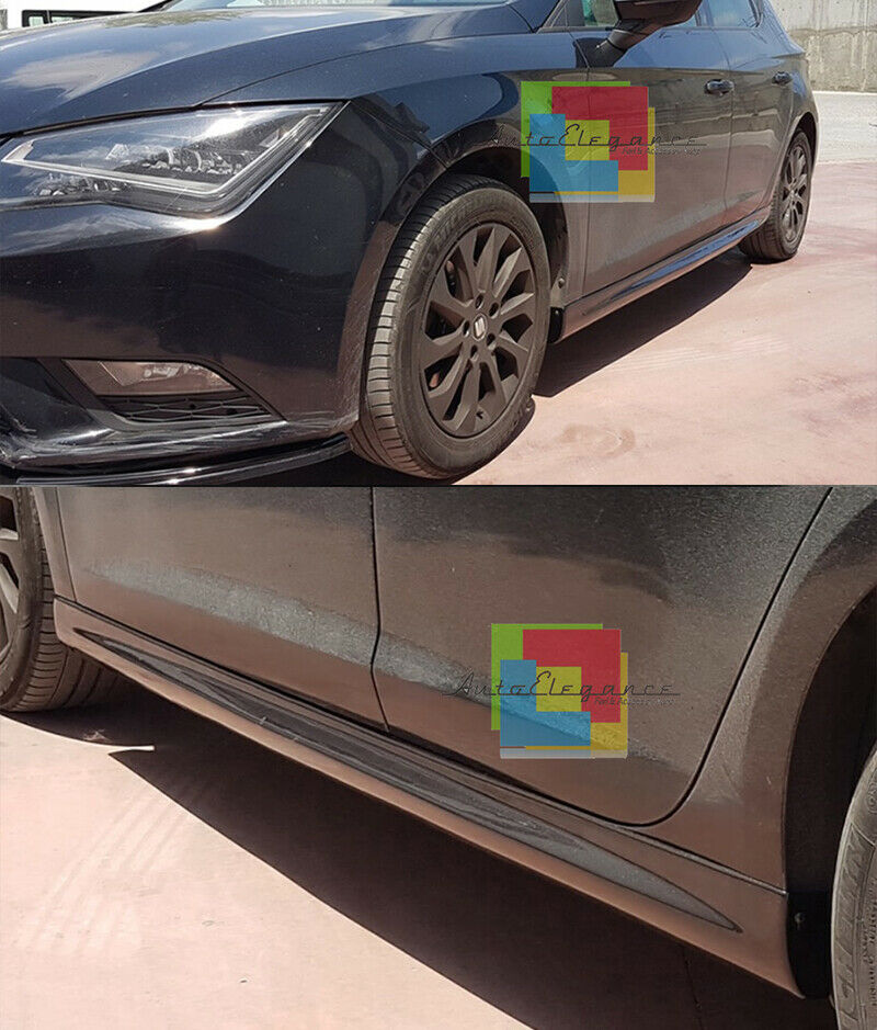 SEAT LEON MK3 5F 2012-2018 5 PORTE MINIGONNE LATERALI SOTTO PORTA FR LOOK ABS