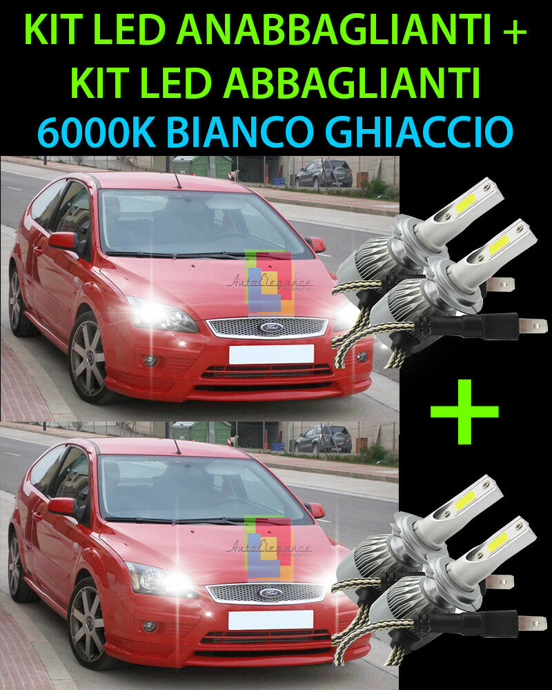 KIT LED LAMPADE ABBAGLIANTI & ANABBAGLIANTI PER FORD FOCUS 2 2004-2010 -.