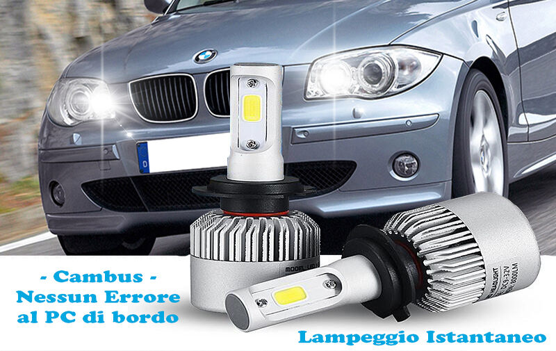 LAMPADE ABBAGLIANTI LED BMW SERIE 1 E87 LAMPEGGIO ISTANTANEO 6000K