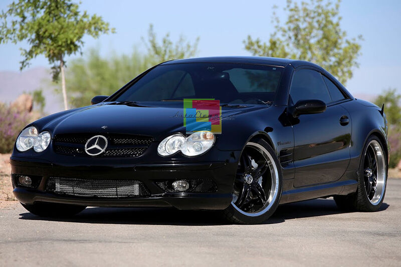 MERCEDES SL R230 2001-2006 FRONT GRILLE AMG LOOK BLACK CALANDA
