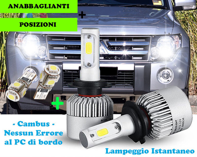 LED LOW BEAM LAMPS + POSITIONS T10 MITSUBISHI PAJERO 2007+ CREE