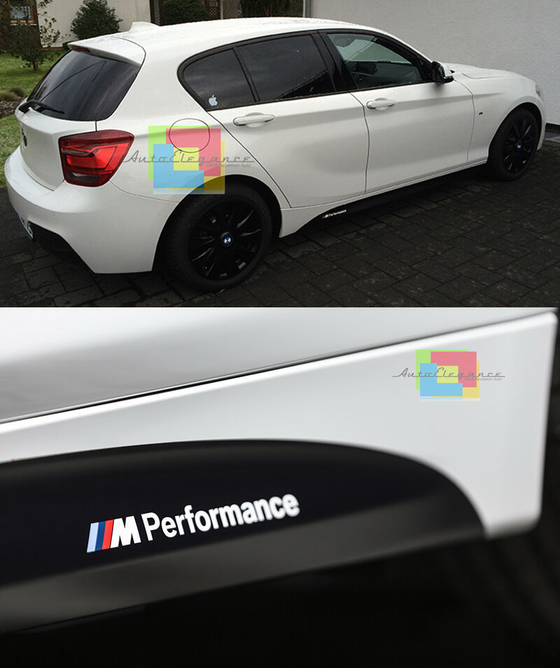 VINILI ADESIVI BMW SERIE 1 F20 2011-2015 SU MINIGONNE LATERALI LOGO M SPORT