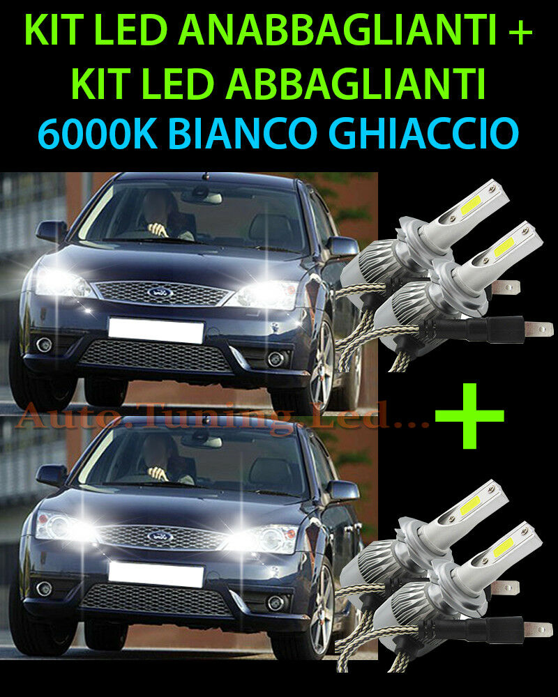 KIT LED LAMPADE ABBAGLIANTI & ANABBAGLIANTI PER FORD MONDEO 2000-2007 -.