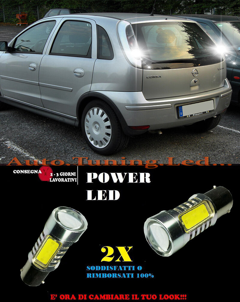 OPEL CORSA C 6000K LED REVERSING LIGHTS P21W BA15 CANBUS NO ERROR