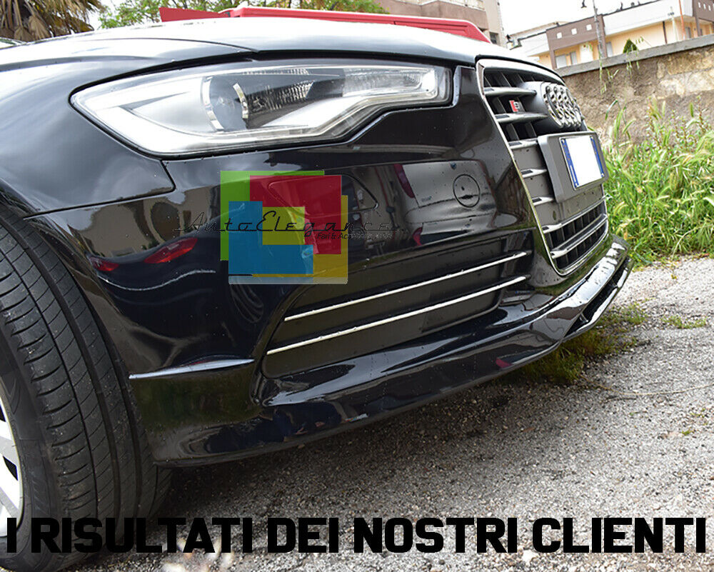 FOG LIGHT GRILLS CHROME PROFILE AUDI A6 4G C7 2011-2014 SPORTY DESIGN .-