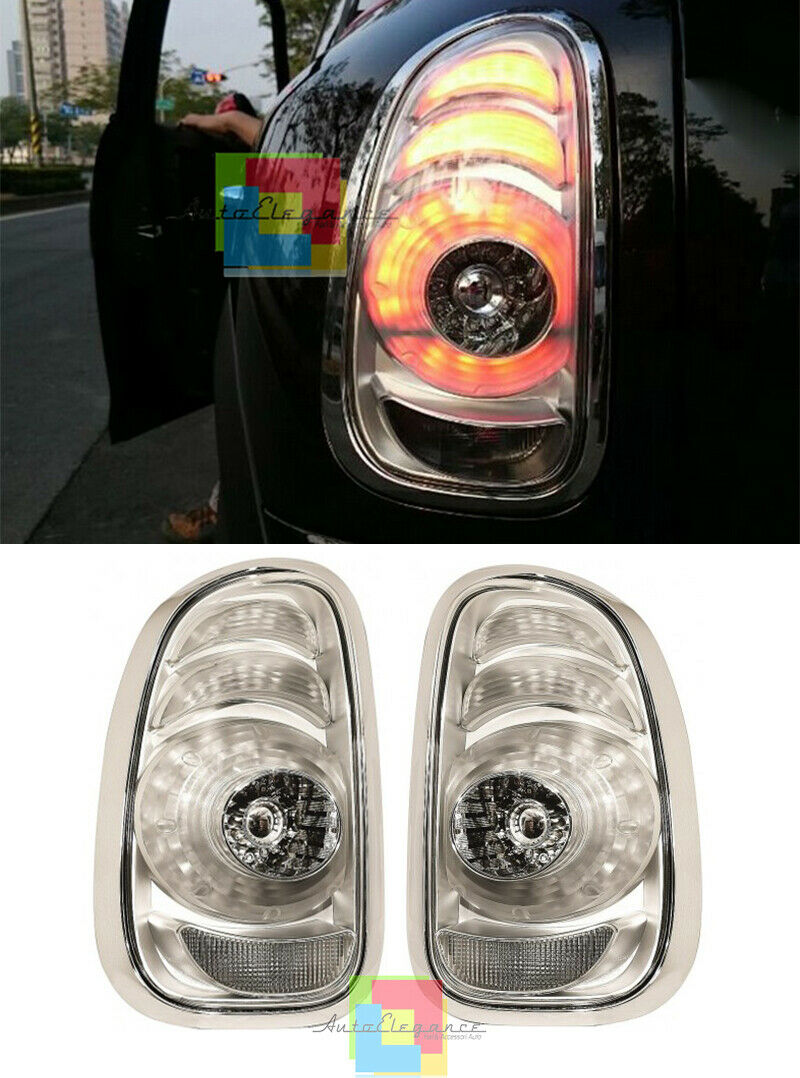 COPPIA FARI POSTERIORI LED FANALI CROMATI PER MINI R60 COUNTRYMAN 2010 AL 2016 AUTOELEGANCERICAMBI