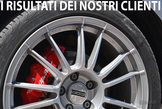 ALFA ROMEO SET 4 PEZZI COPRI PINZA ROSSE LOOK SPORT IN ABS AUTOELEGANCERICAMBI