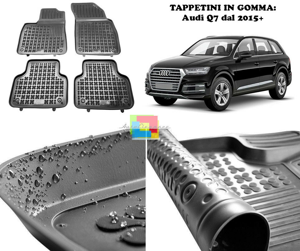 Audi Q7 2015+ TAPPETINI AUTO IN GOMMA - TAPPETI TOP QUALITA -1 AUTOELEGANCERICAMBI