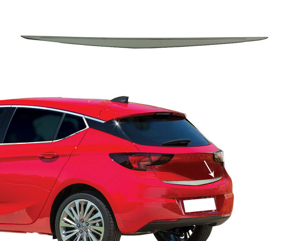 PIASTRA CROMATA PORTELLONE COFANO POSTERIORE OPEL ASTRA K 2015+ ACCIAIO INOX