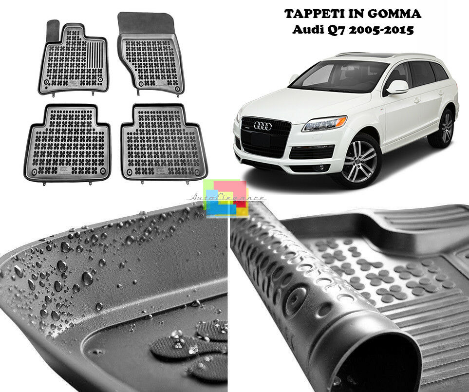 Audi Q7 2005-2015 TAPPETINI AUTO IN GOMMA - TAPPETI TOP QUALITA -1- AUTOELEGANCERICAMBI