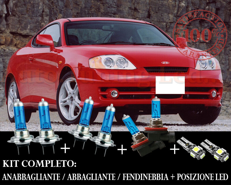 HYUNDAI COUPE 2002-2009 COMPLETE SET BLUE XENON LAMPS + LED POSITION
