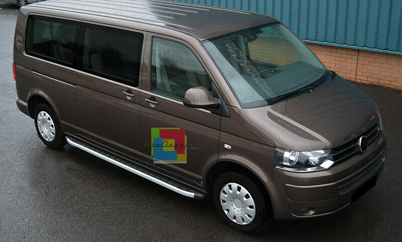 PEDANE LATERALI VW TRANSPORTER T5 2003-2015 LWB SOTTO PORTA ANTISCIVOLO