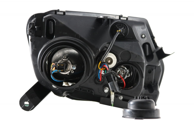 DACIA DUSTER 2011-2017 FARI ANTERIORI CROMATI POSIZIONE LED LENTICOLARI H7 / H1 AUTOELEGANCERICAMBI