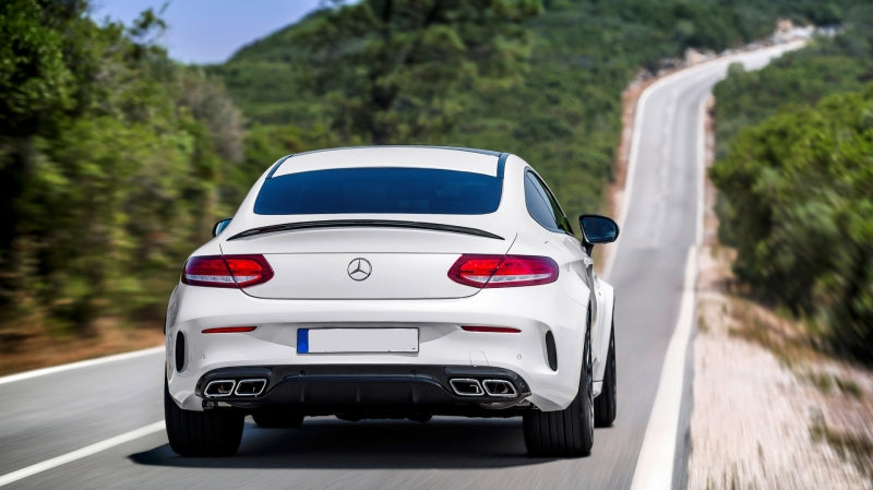 MERCEDES C C205 COUPE 2014-2019 DIFFUSORE POSTERIORE ABS TERMINALI INOX AMG
