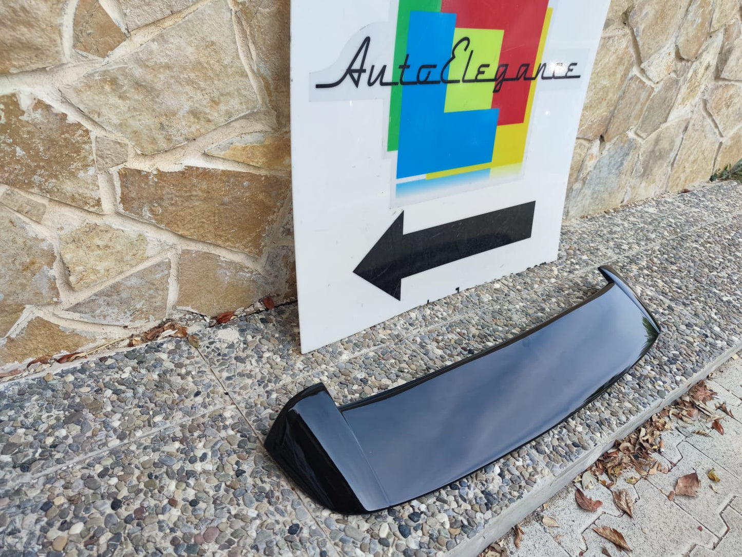 SPOILER POSTERIORE SUL TETTO ALETTONE VW GOLF 4 IV 1997-2006 NERO LUCIDO ABS