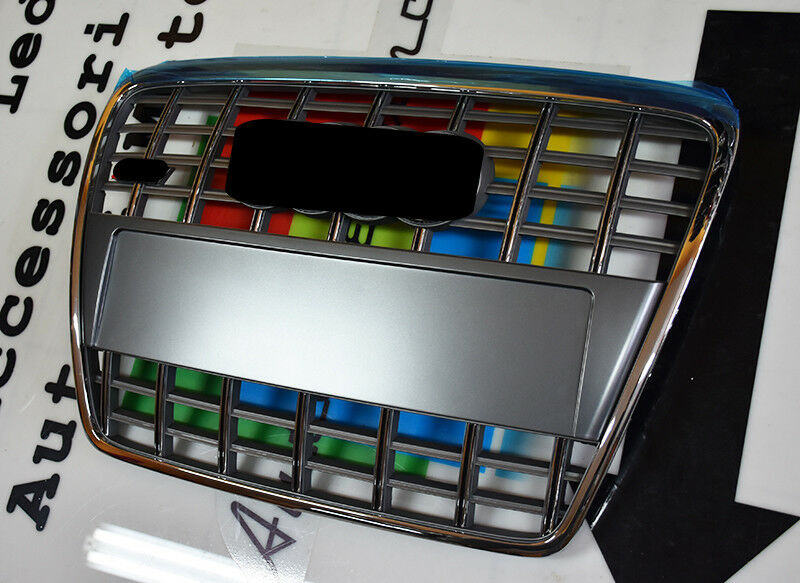 GRIGLIA ANTERIORE GRIGIA AUDI A6 4F 2004-2011 AVANT BERLINA CALANDRA LOOK S6