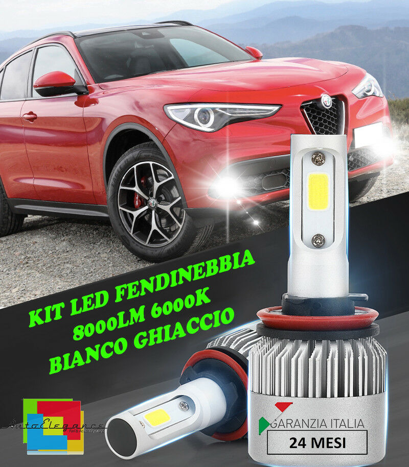 LAMPADE FENDINEBBIA A LED CREE ALFA ROMEO STELVIO 2016+ CAMBUS BIANCO GHIACCIO