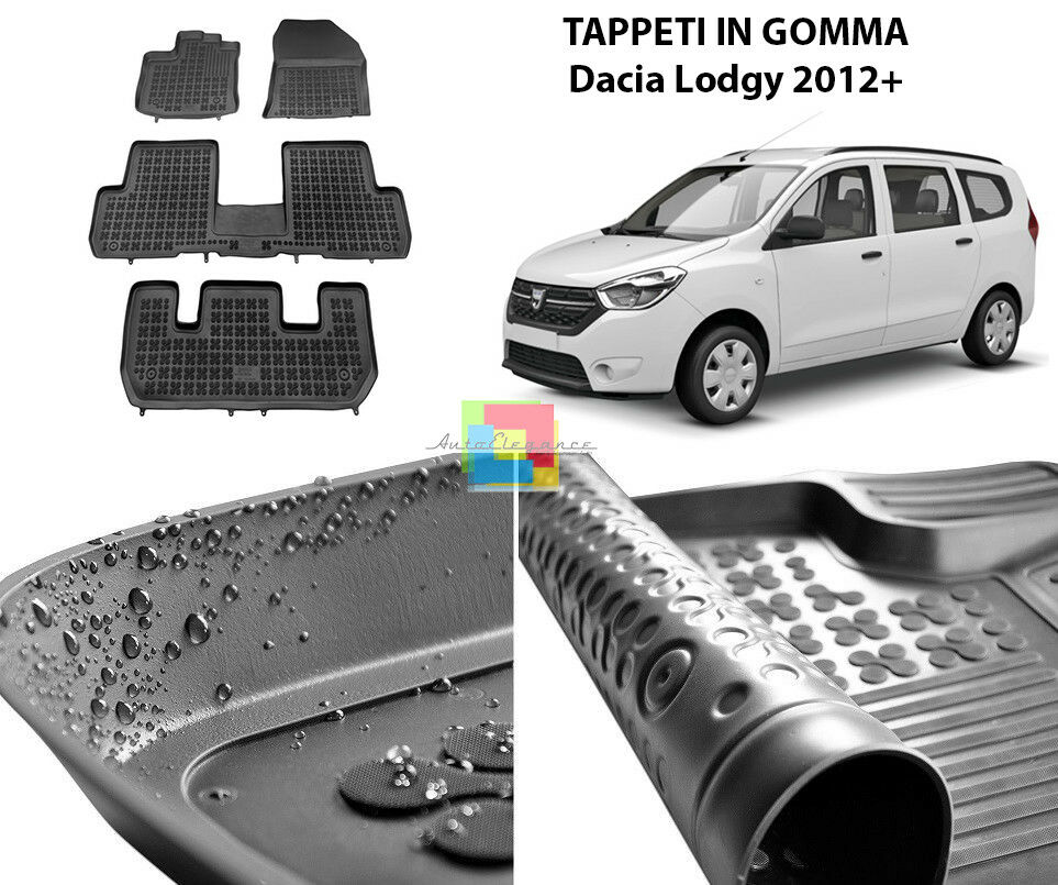 DACIA LODGY 2012 IN POI TAPPETINI AUTO IN GOMMA - TAPPETI TOP QUALITA -1 AUTOELEGANCERICAMBI