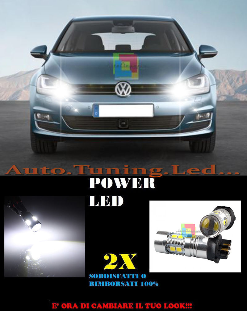 DAYTIME LIGHTS DLR VW GOLF 7 2012- CANBUS PW24W WHITE LED SUPER QUALITY