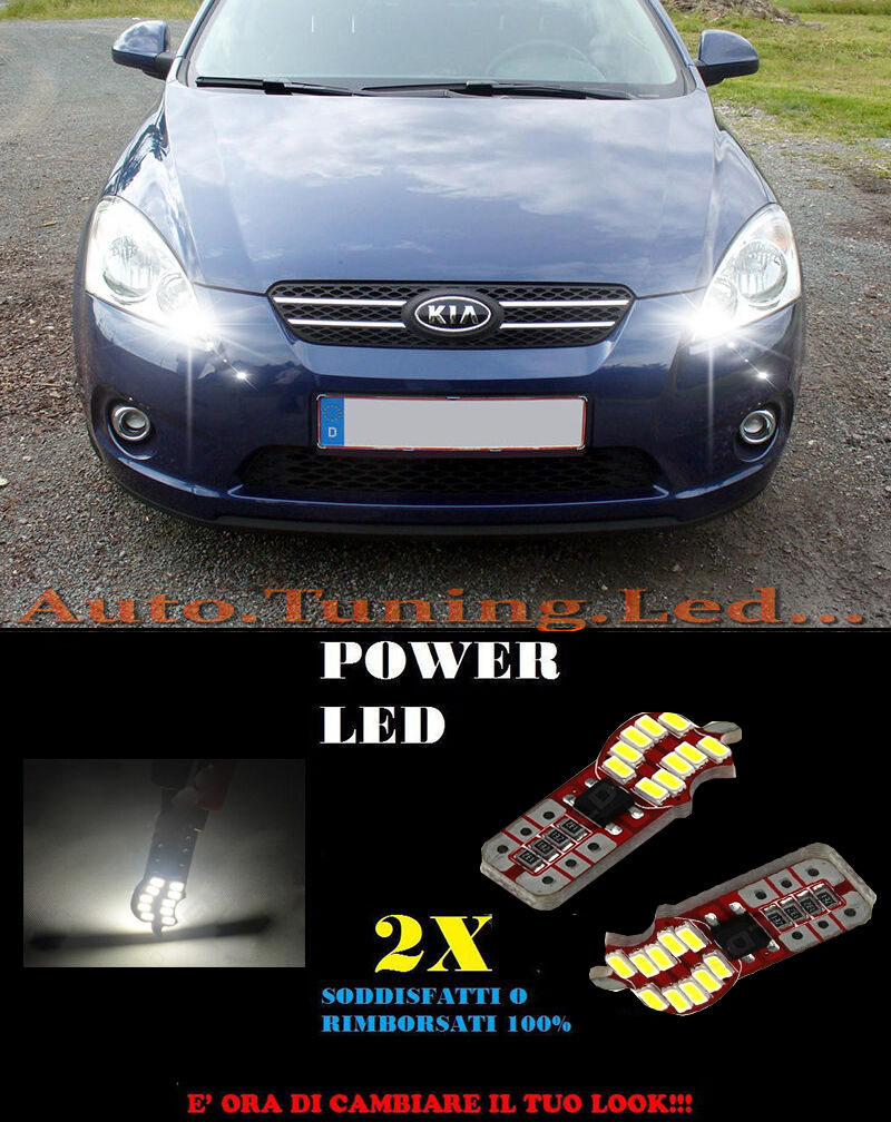 LUCI POSIZIONE KIA PRO CEED CANBUS T10 BIANCO 20 LED SUPER QUALITA