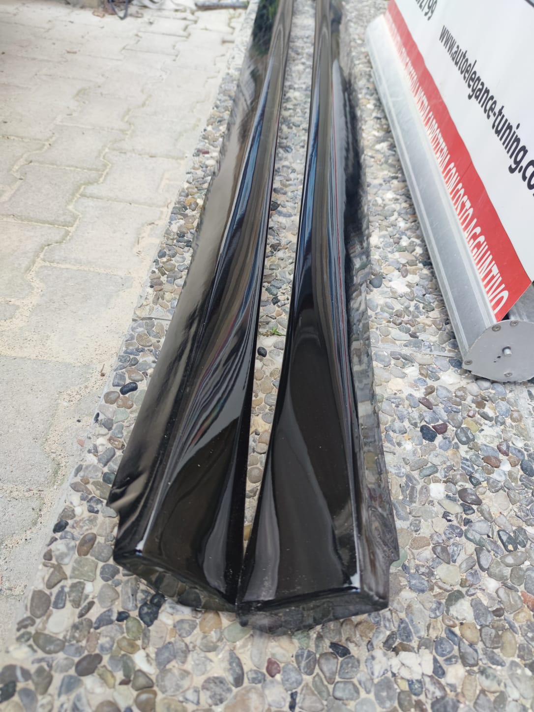 MINIGONNE LATERALI SLINE PER AUDI A3 8V SPORTBACK 2012-2019 NERO LUCIDO 0121
