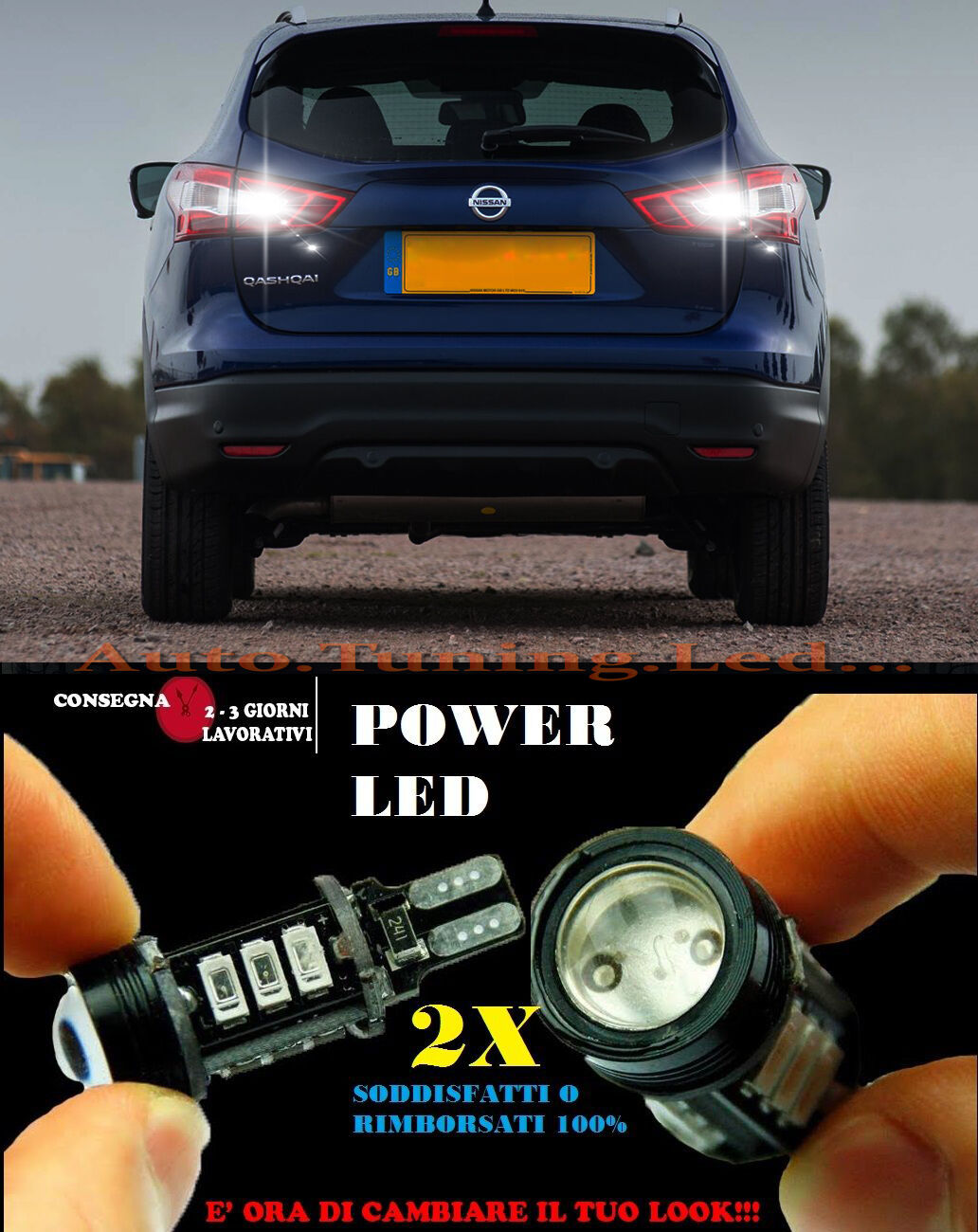 NISSAN QASHQAI J11 6000K LED REVERSING LIGHTS T15 W16W CANBUS NO ERROR
