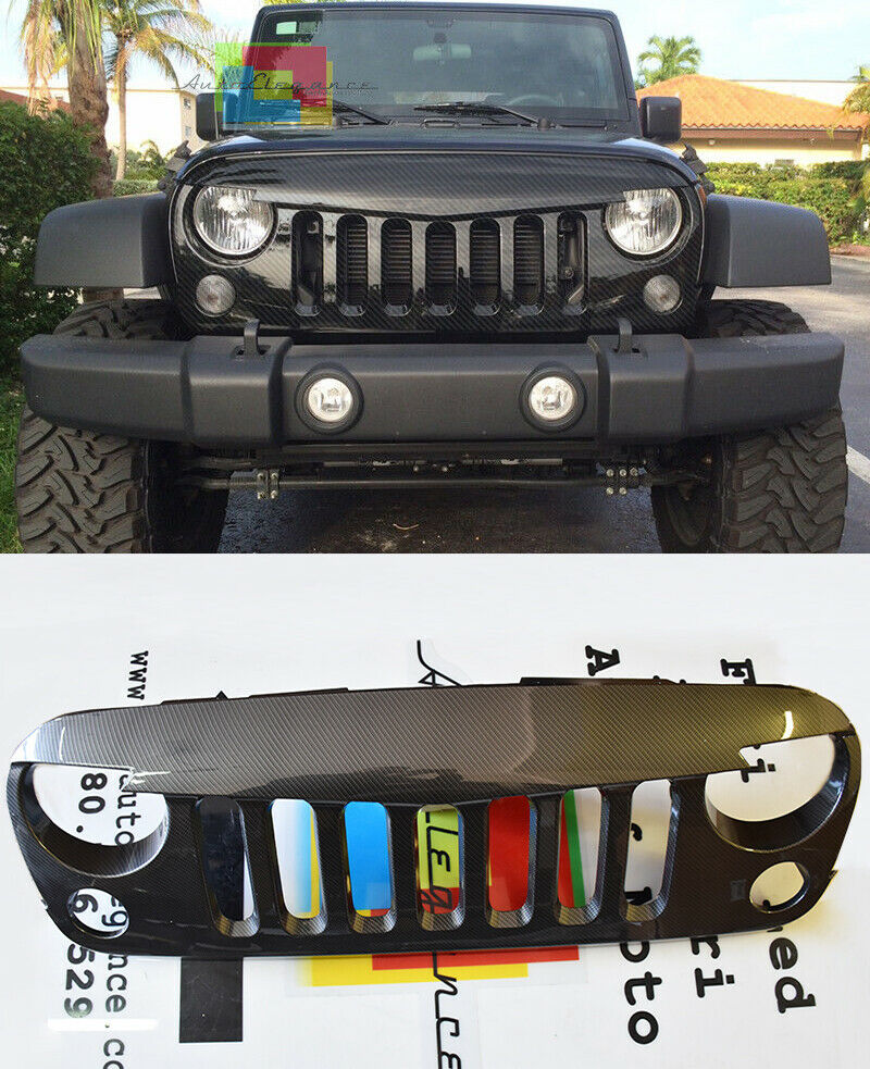CARBON FRONT GRILLE CALANDRA Jeep Wrangler JK & Rubicon JK 2007-2017