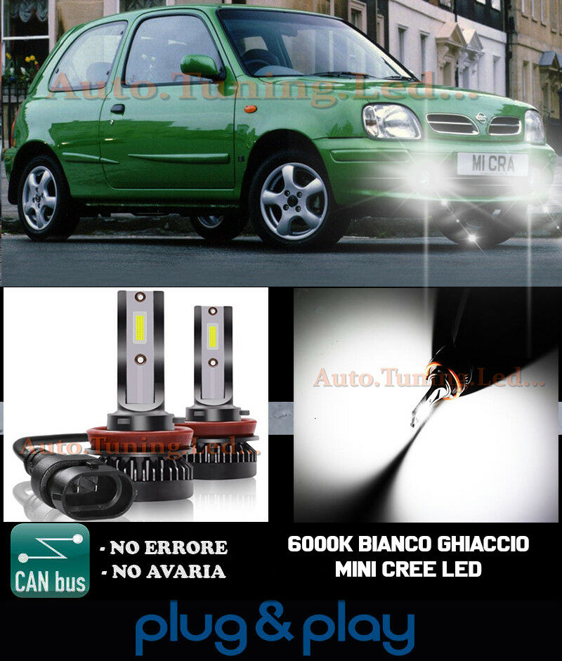 CREE LED FOG LIGHTS NISSAN MICRA II CAMBUS ICE 8000LM