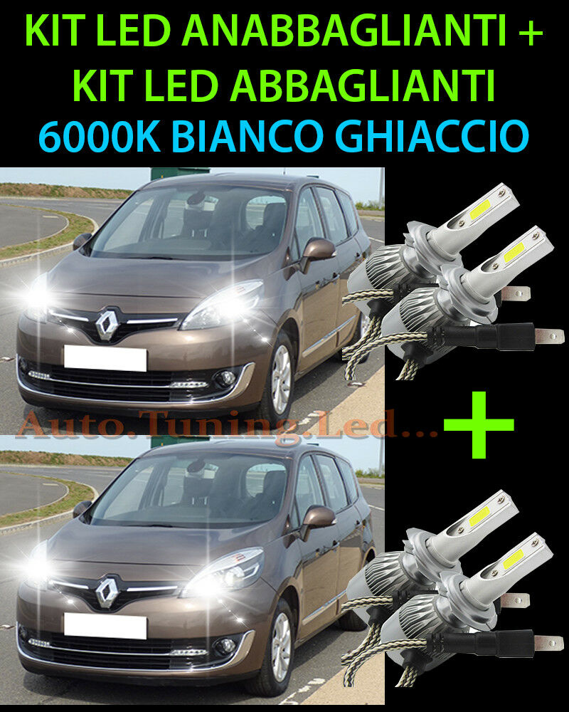 LED KIT HIGH BEAM & LOW BEAM LAMPS FOR RENAULT GRAND SCÉNIC 09-15 -.