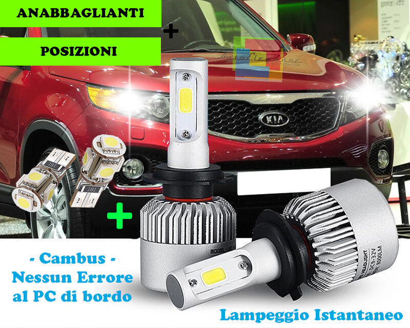 LED LOW BEAM LAMPS + POSITIONS T10 FOR KIA SORENTO 2009-2012 CREE