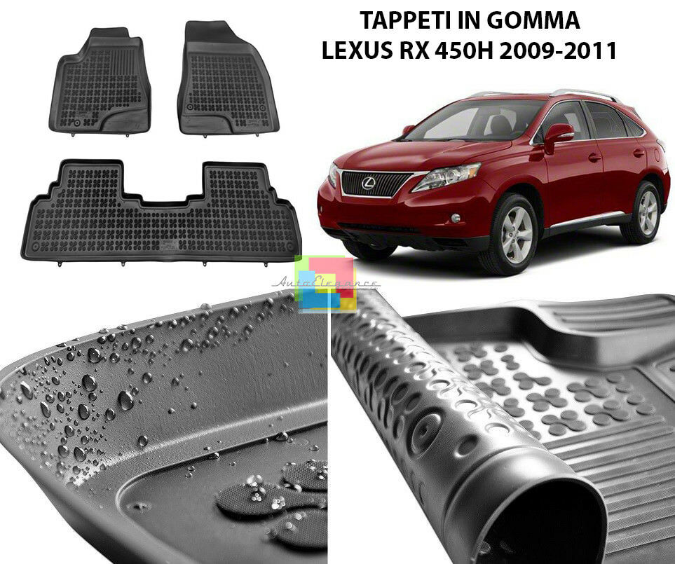 LEXUS RX 450H 2009-2011 TAPPETINI AUTO IN GOMMA - TAPPETI TOP QUALITA -1-