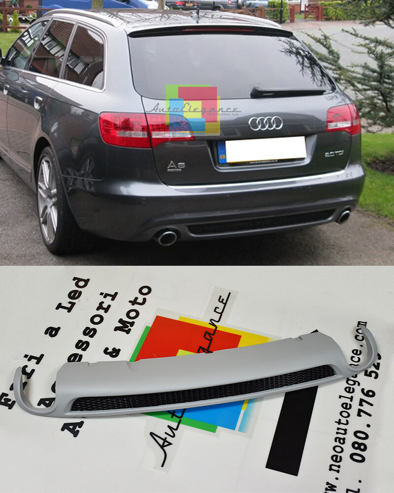 REAR DIFFUSER AUDI A6 4F 08-11 LIFT AVANT SEDAN UNDER BUMPER S-LINE