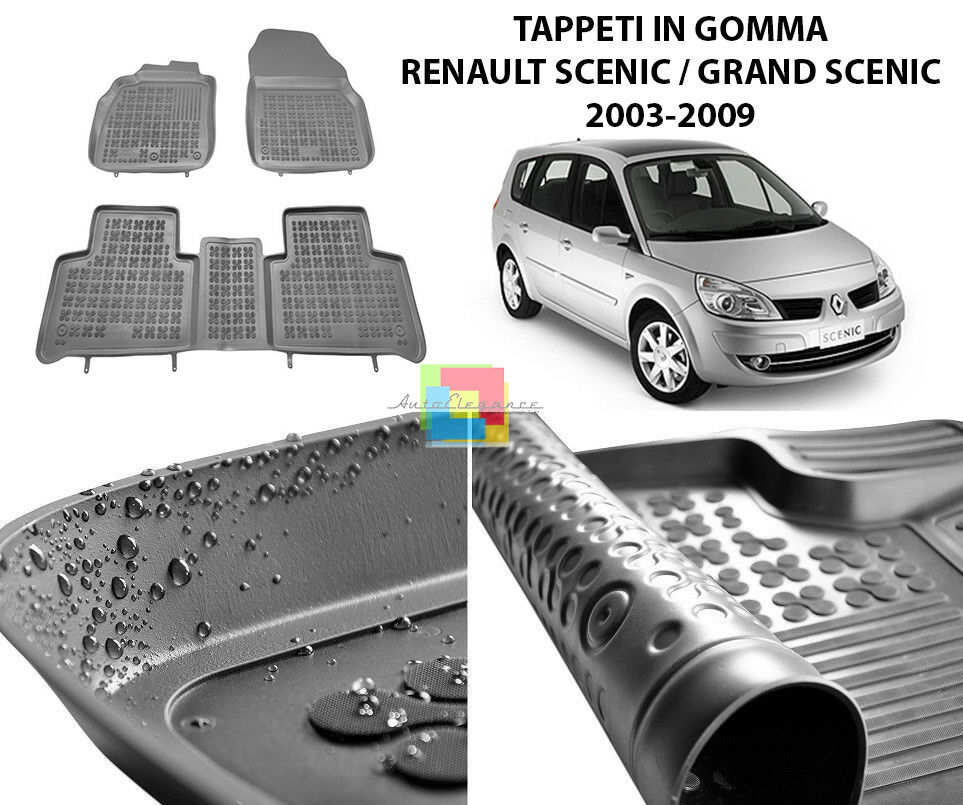 RENAULT SCENIC GRAND SCENIC II RUBBER CAR MATS - TOP QUALITY MATS -1-