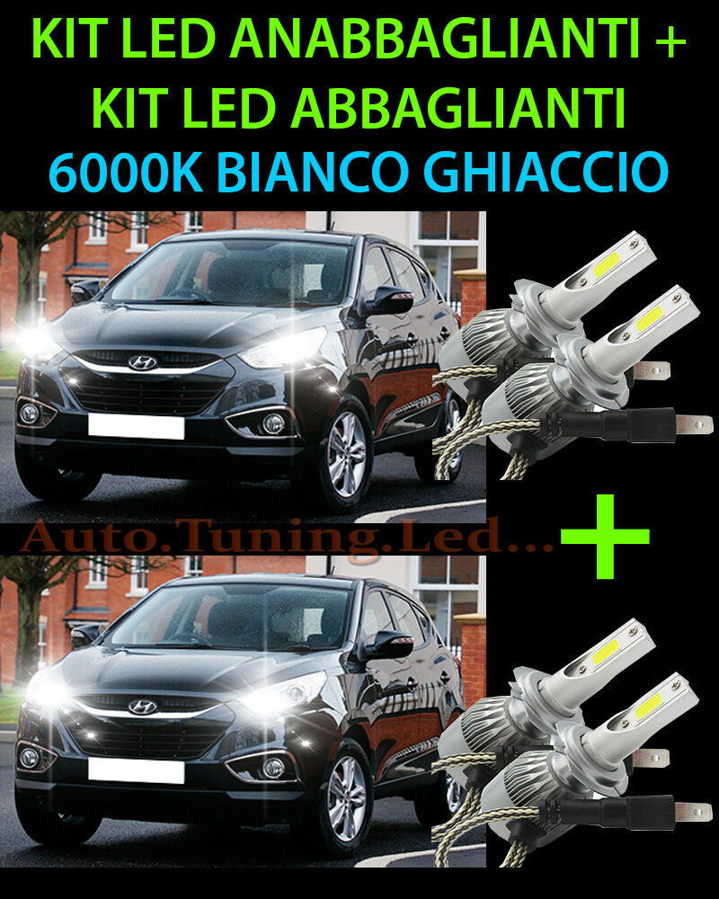 LED HIGH BEAM & LOW BEAM LAMP KIT FOR HYUNDAI IX35 2010-2013 -.
