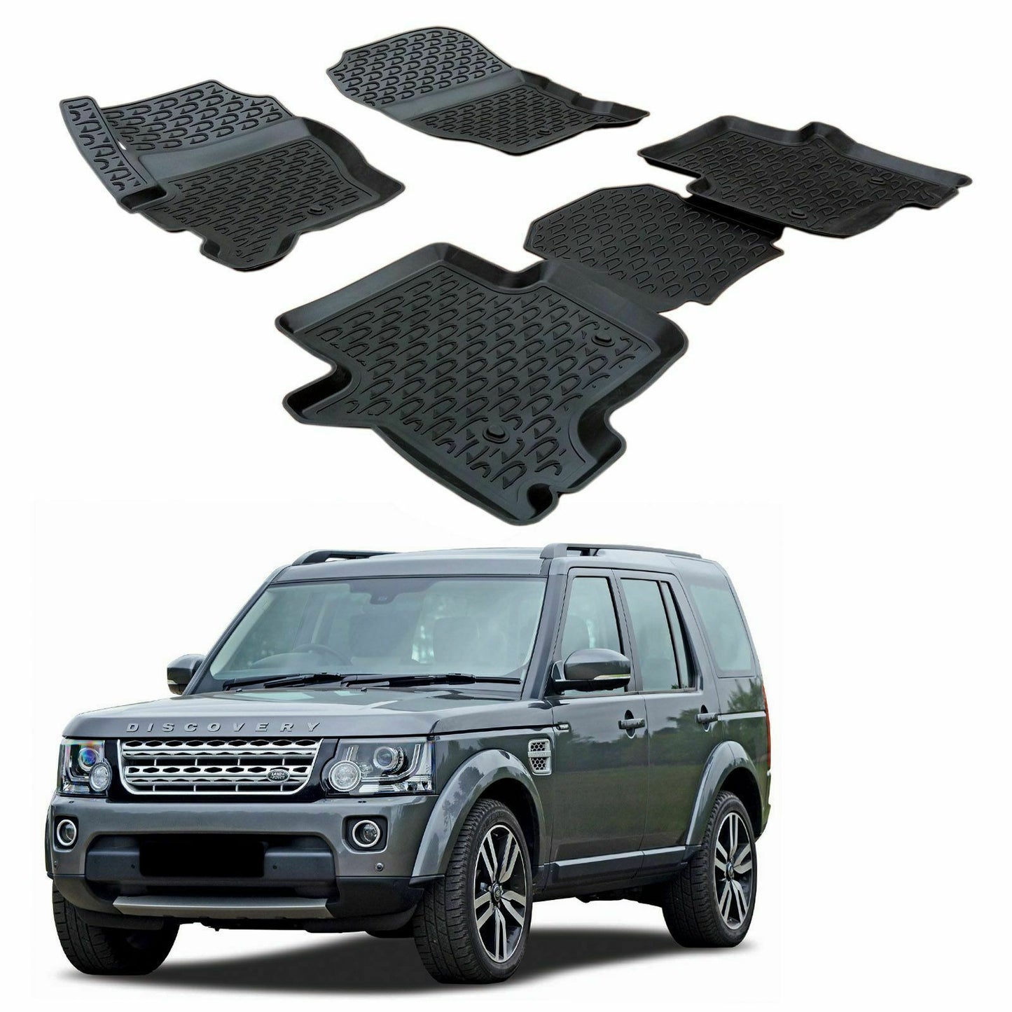 LAND ROVER DISCOVERY IV 4 TAPPETINI AUTO IN GOMMA - TAPPETI TOP QUALITA -1