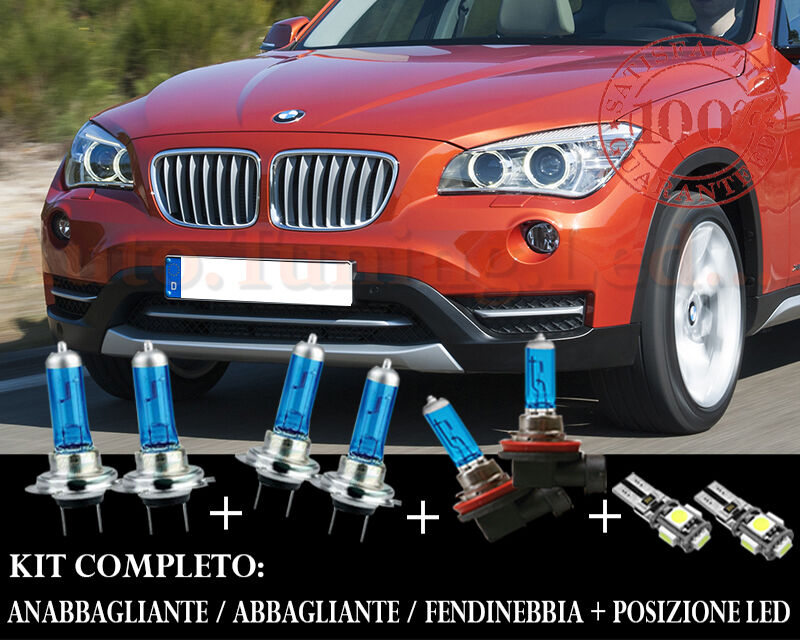 BMW X1 E84 SET COMPLETO LAMPADE BLU XENON + POSIZIONE A LED AUTOELEGANCERICAMBI