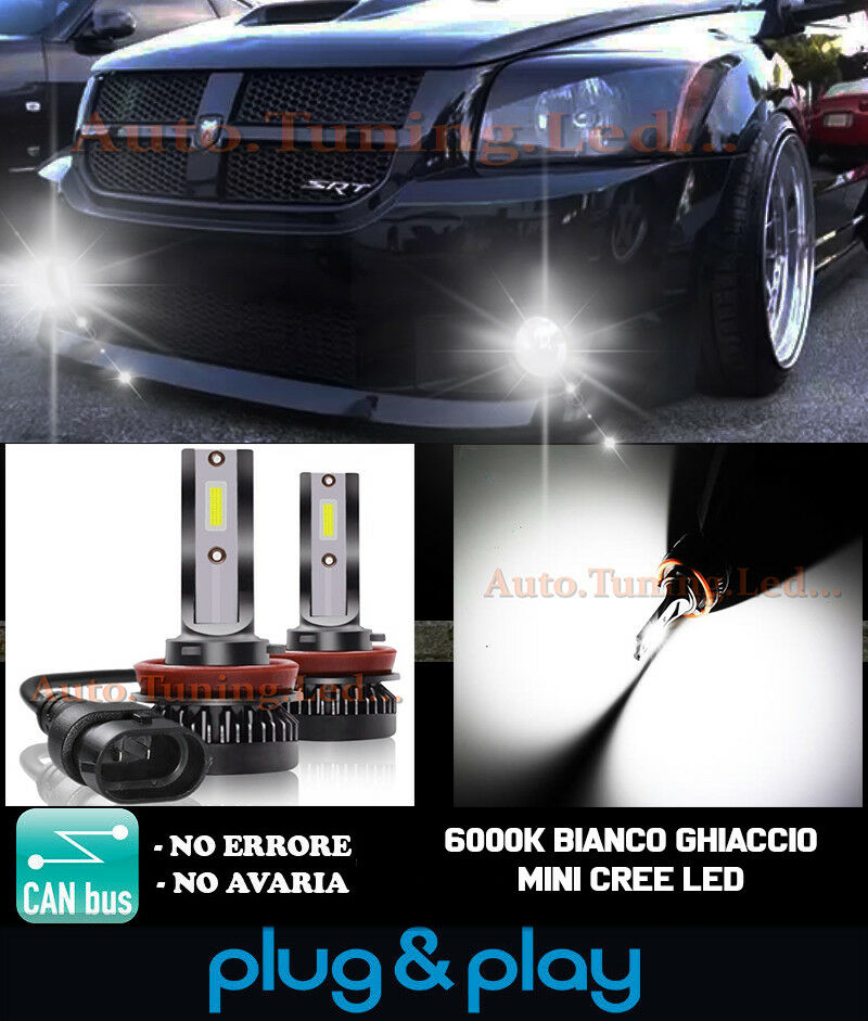 LAMPADE FENDINEBBIA A LED CREE DODGE CALIBER 06-10 CAMBUS BIANCO GHIACCIO 8000LM
