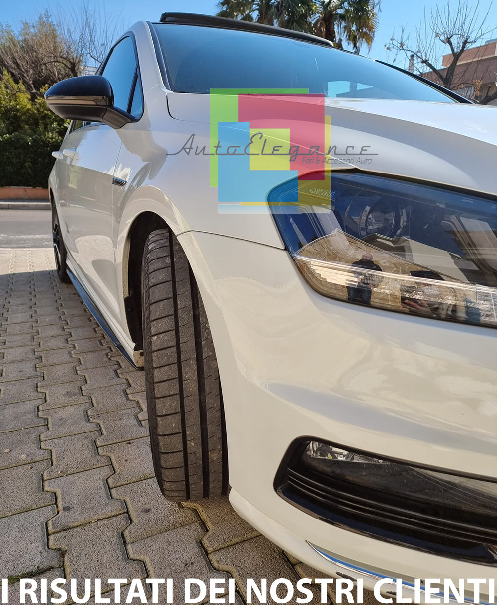 FLAPS UNDER SIDE SKIRTS VW GOLF 7 VII ABS GLOSSY BLACK 0034
