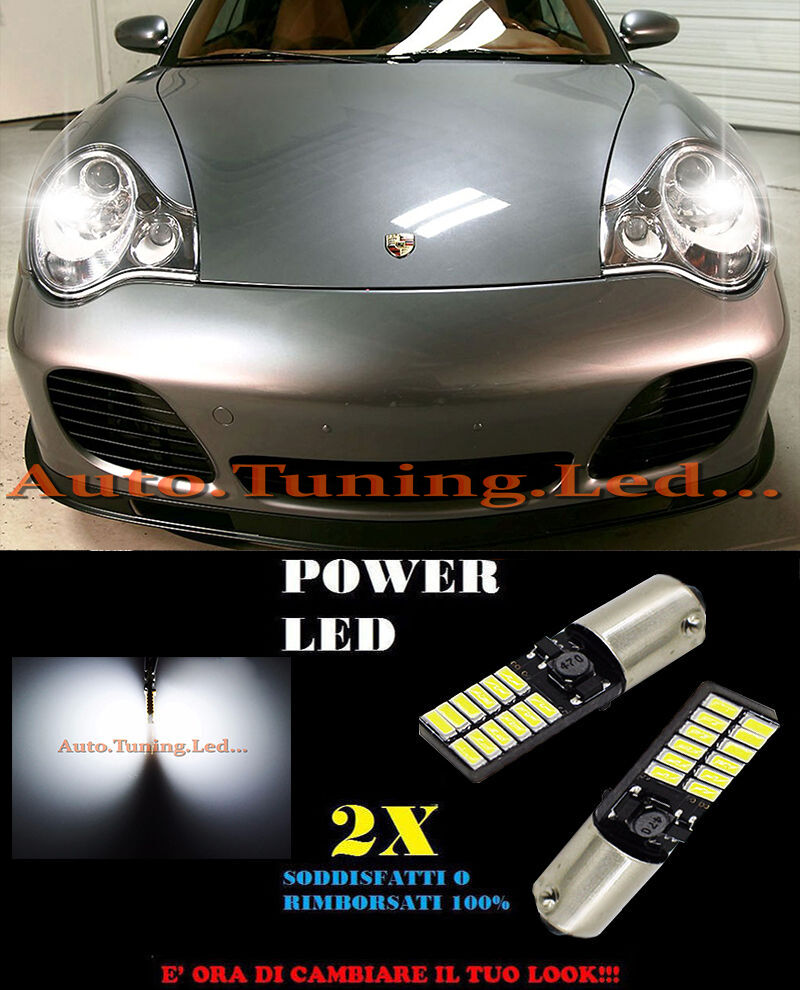 PORSCHE 911 996 2002-2005 LUCI POSIZIONE 24 LED BIANCO H6W BA9S SUPER QUALITA