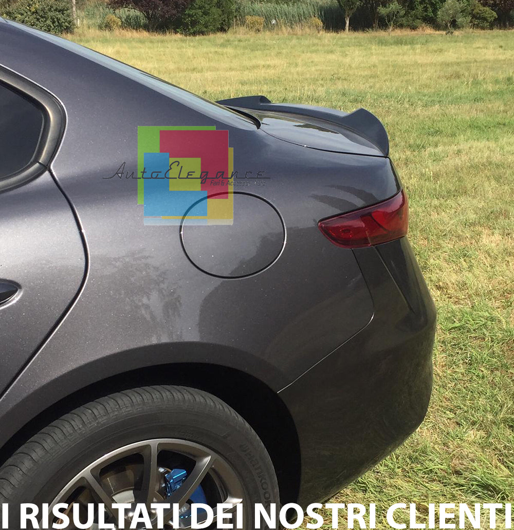 ALFA ROMEO GIULIA 2015+ FAST DESIGN HOOD SPOILER IN GLOSSY BLACK ABS
