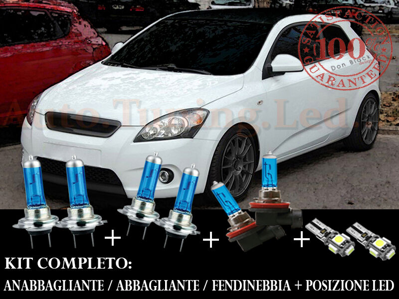 KIA PRO CEE´D 2008-2012 SET COMPLETO LAMPADE BLU XENON + POSIZIONE A LED