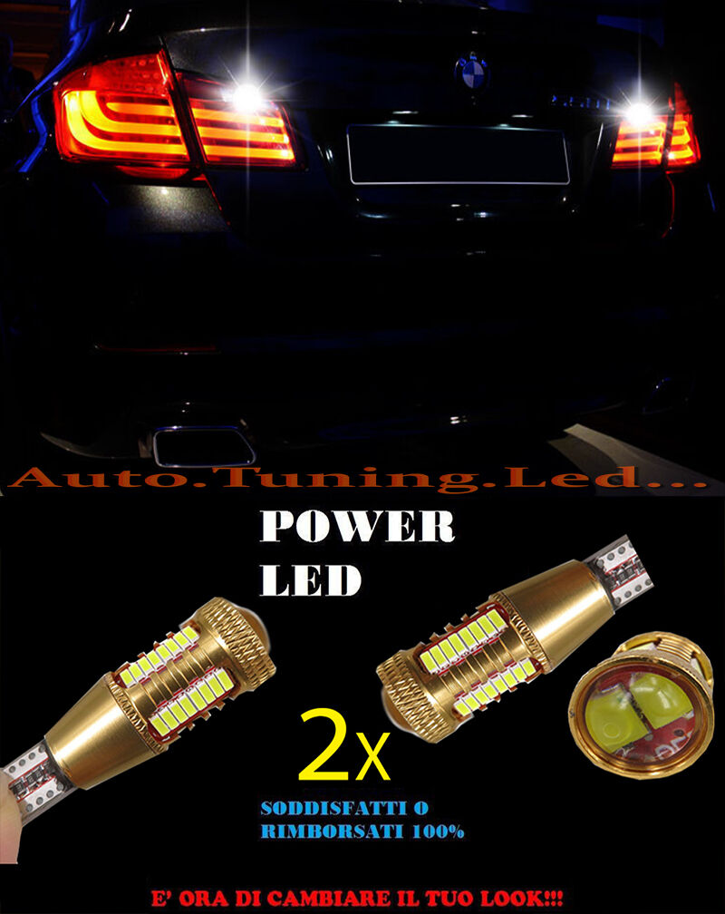 BMW SERIE 5 F10 F18 LAMPADE RETROMARCIA LED T15 W16W SUPER QUALITA NO ERROR AUTOELEGANCERICAMBI