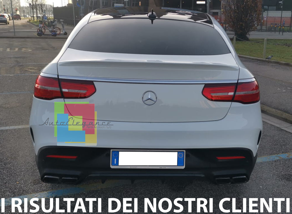 MERCEDES GLE COUPE C292 15-18 DIFFUSORE POSTERIORE ABS TERMINALI AMG NERO