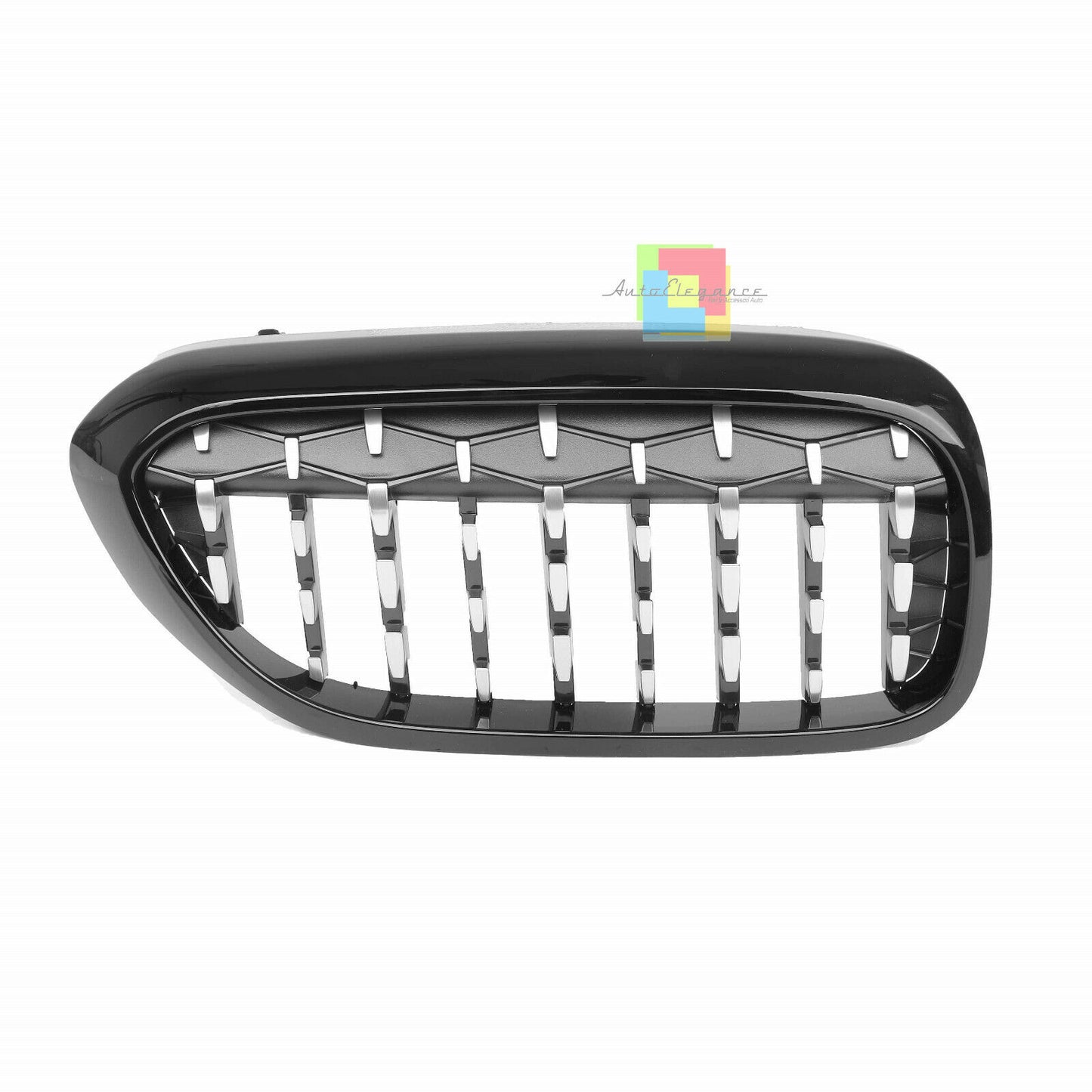 BMW SERIE 5 G30 G31 GRIGLIA ANTERIORE NERA LOOK M DIAMANT BORDO NERO .- AUTOELEGANCERICAMBI
