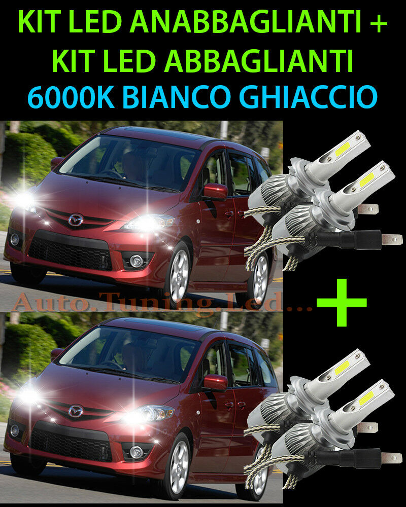 LED HIGH BEAM & LOW BEAM LAMP KIT FOR MAZDA 5 2005-2010 -.