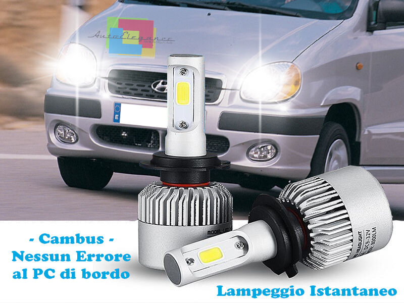 HIGH BEAM LOW BEAM LED LAMPS HYUNDAI ATOS PRIME 99-08 INSTANT CREE