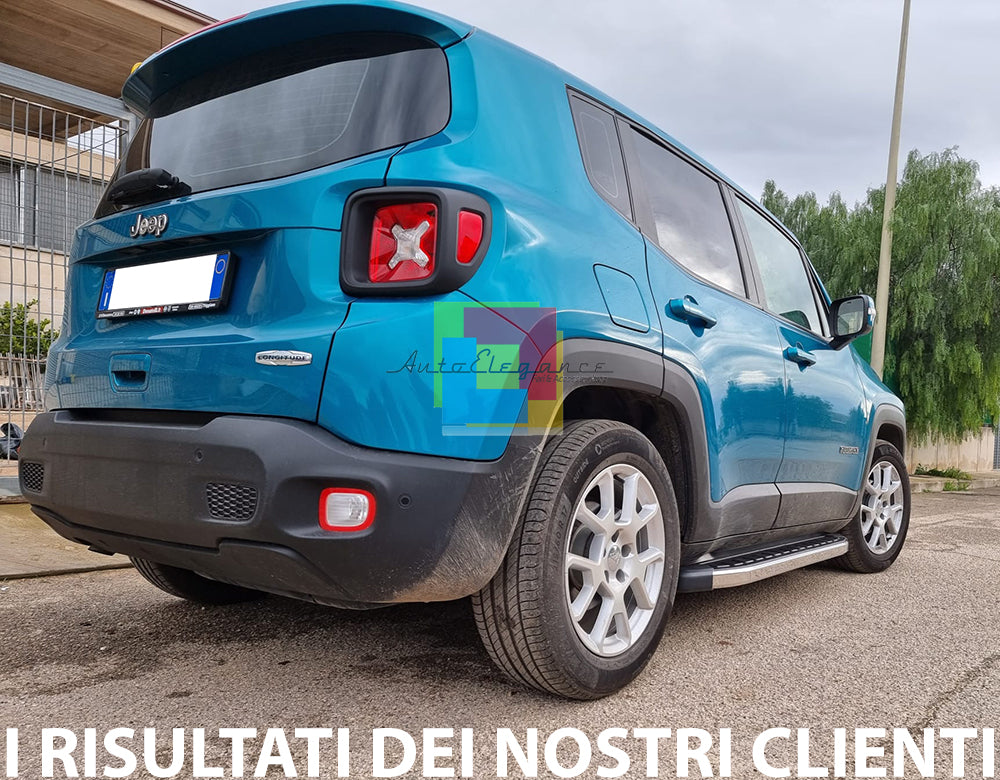JEEP RENEGADE 2014+ PEDANE LATERALI SOTTO PORTA PROFILO CROMATO