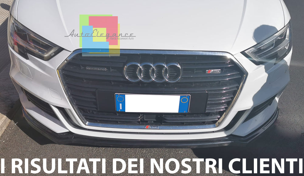 SOTTO PARAURTI ANTERIORE AUDI A3 8V SLINE 2017+ RESTYLING SPOILER ABS SPLITTER