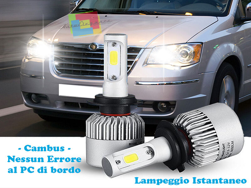 LAMPADE ABBAGLIANTI LED CHRYSLER GRAND VOYAGER V LAMPEGGIO ISTANTANEO 6000K CREE