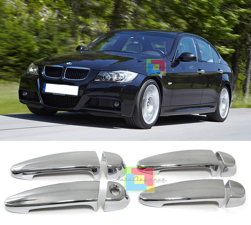 SET COPRI MANIGLIE CROMATE PER BMW SERIE 3 E90 Berlina 2005-2011